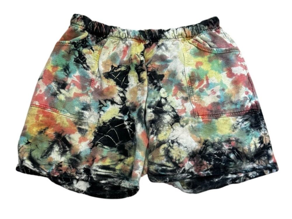 Big Bud Press Tie Dye Sweat Shorts Magic Waters Black Size 2XL